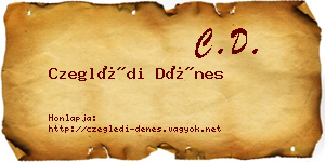 Czeglédi Dénes névjegykártya