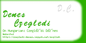 denes czegledi business card